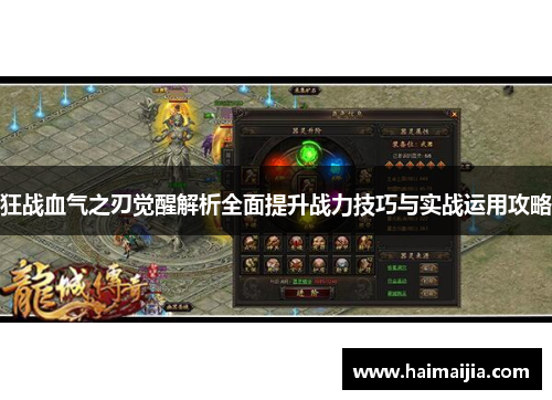 狂战血气之刃觉醒解析全面提升战力技巧与实战运用攻略